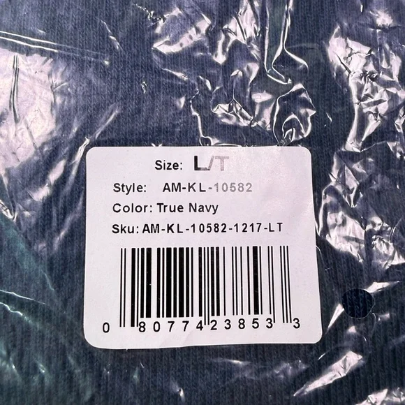 Men's True Navy Long Sleeve Tee - Picture 5 of 13